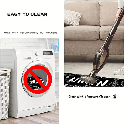 Chic brostensdesign køkkemåtte – blød, vaskbar og skridsikker