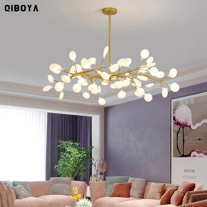 Modern Nordic Gorgeous LED Chandelier Ceiling Lamp For Living Room Bedroom Golden 54-head G9 Bulb Indoor Luxury Home Decoration