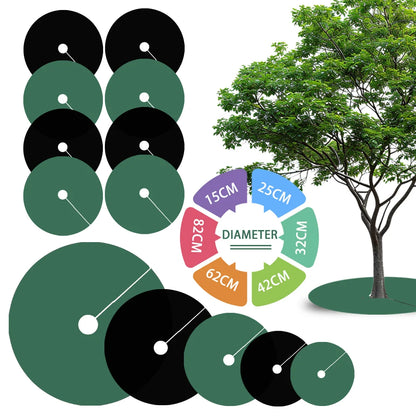 6pcs Tree Protection Weed Mats – Non-Woven Fabric