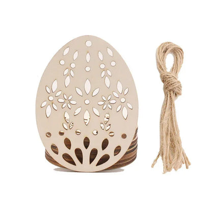 10Pcs DIY Easter Egg Wood Slices