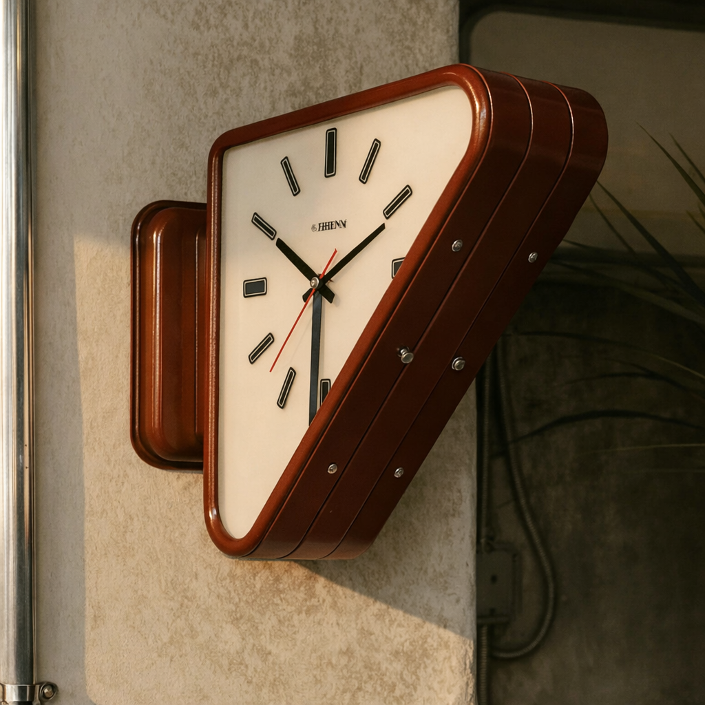 Hudson & Jurgen – Sculptural | Modern Wall Clock with Dual-Sided Design & Silent Movement | Minimalist Decor for Contemporary Interiors