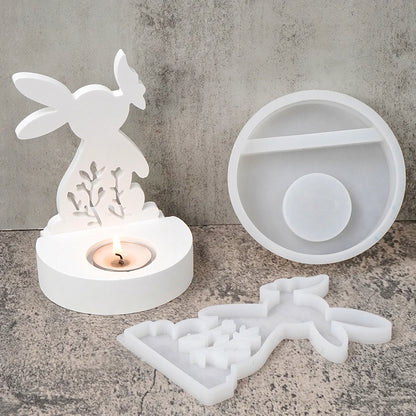 DIY Rabbit & Butterfly Candle Holder Silicone Mold