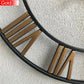 Modern 3D Large Retro Metal Wall Clock – Nordic Roman Numerals Design