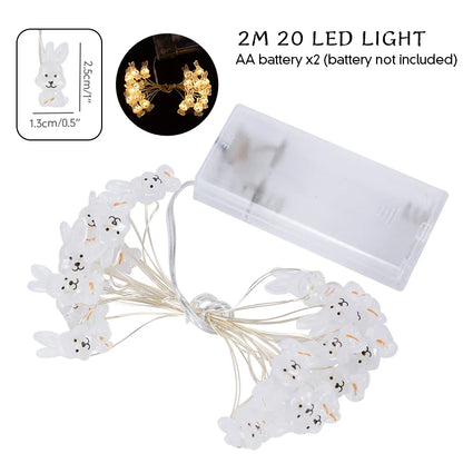 Påskekanin og gulerod LED lyskæde