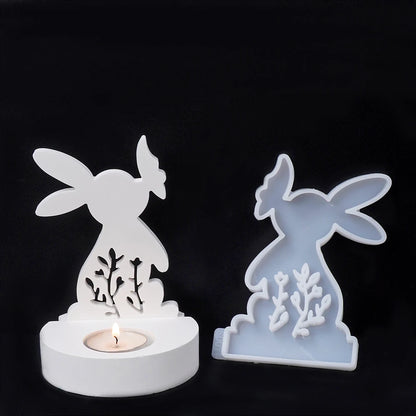 DIY Rabbit & Butterfly Candle Holder Silicone Mold