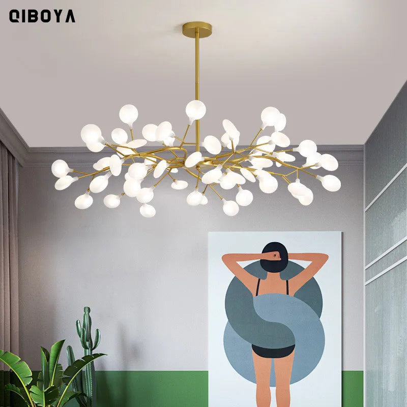 Modern Nordic Gorgeous LED Chandelier Ceiling Lamp For Living Room Bedroom Golden 54-head G9 Bulb Indoor Luxury Home Decoration