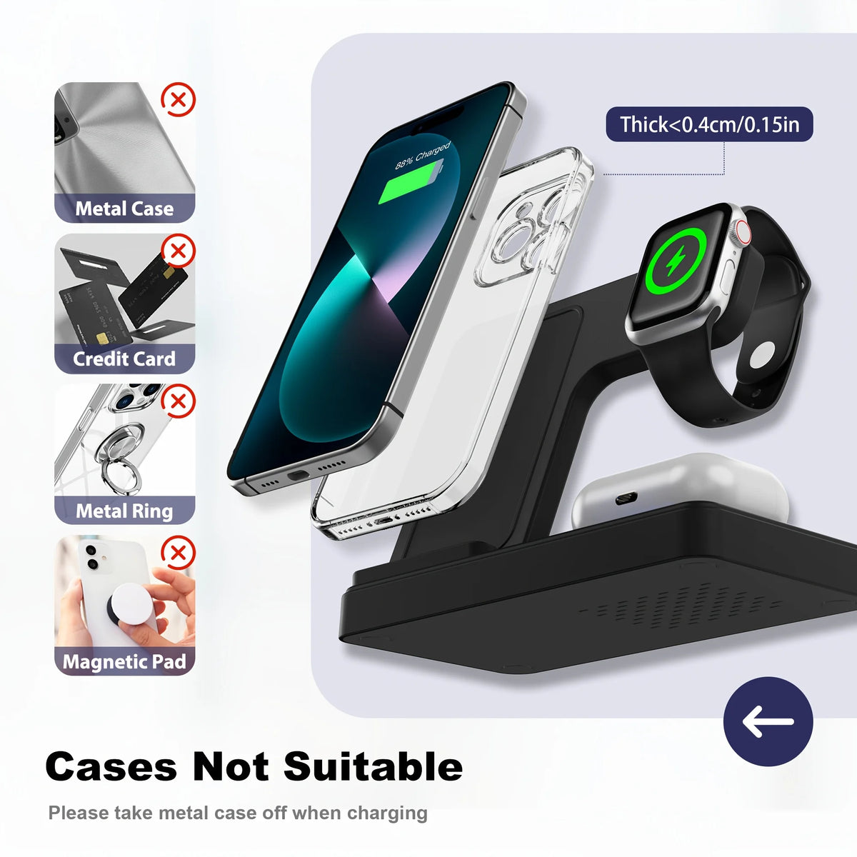 3-in-1 Foldable Magnetic Wireless Charger