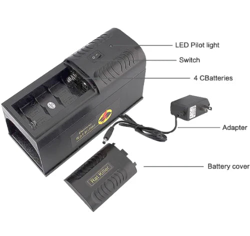 Hudson & Jurgen – Smart Rodent Eliminator | Electric Shock Trap with Humane Dispatch | Efficient Pest Control Solution