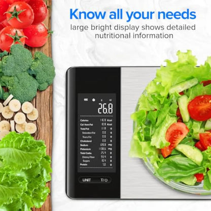 Hudson & Jurgen – Smart Food Kitchen Scale with Nutritional Calculator Free App for Weight Loss | Nutritional Calculator, Macro Tracking