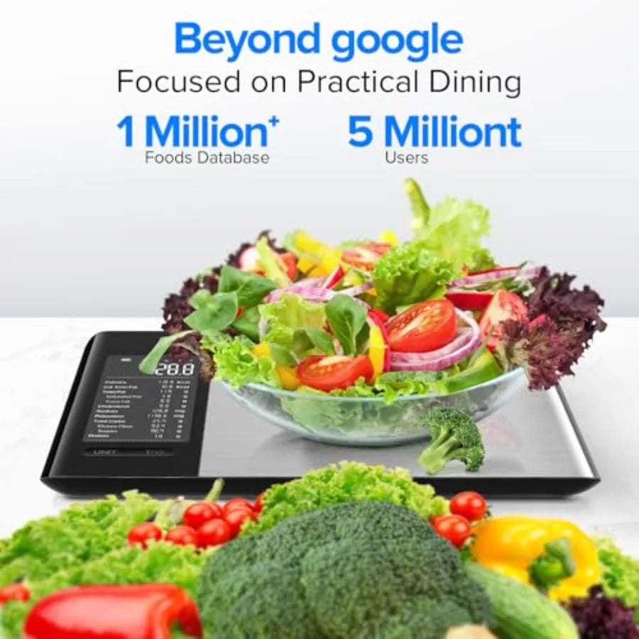 Hudson & Jurgen – Smart Food Kitchen Scale with Nutritional Calculator Free App for Weight Loss | Nutritional Calculator, Macro Tracking