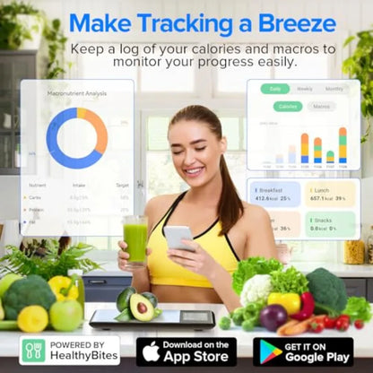 Hudson & Jurgen – Smart Food Kitchen Scale with Nutritional Calculator Free App for Weight Loss | Nutritional Calculator, Macro Tracking