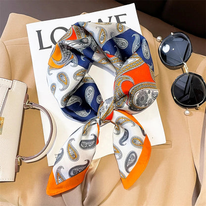 Hudson & Jurgen – Silk Charm Scarf | Plaid Pattern, Versatile Accessory