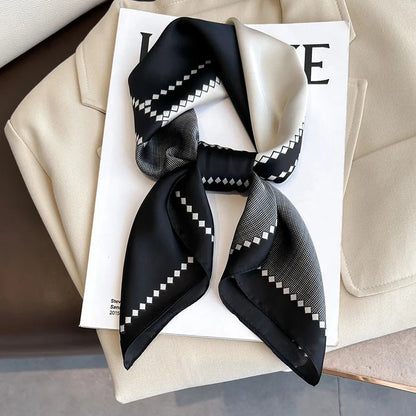 Hudson & Jurgen – Silk Charm Scarf | Plaid Pattern, Versatile Accessory