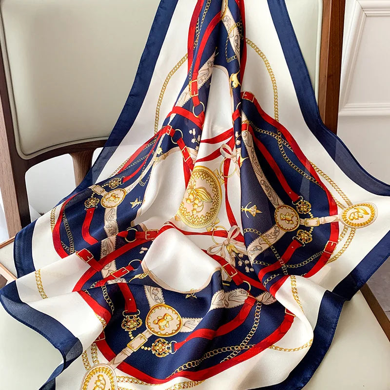 Hudson & Jurgen – Silk Charm Scarf | Plaid Pattern, Versatile Accessory