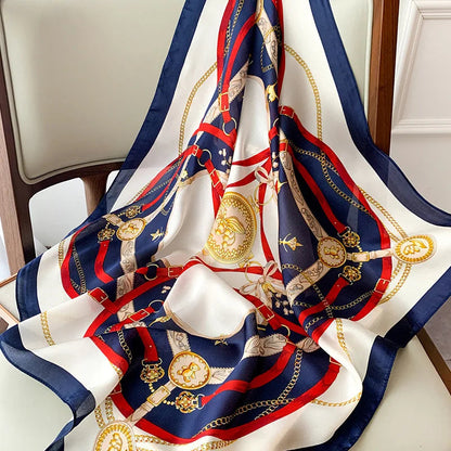 Hudson & Jurgen – Silk Charm Scarf | Plaid Pattern, Versatile Accessory