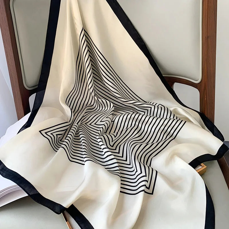Hudson & Jurgen – Silk Charm Scarf | Plaid Pattern, Versatile Accessory