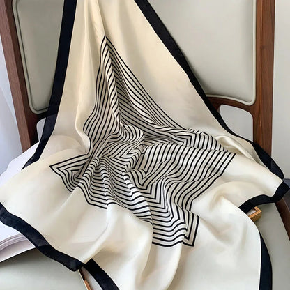 Hudson & Jurgen – Silk Charm Scarf | Plaid Pattern, Versatile Accessory