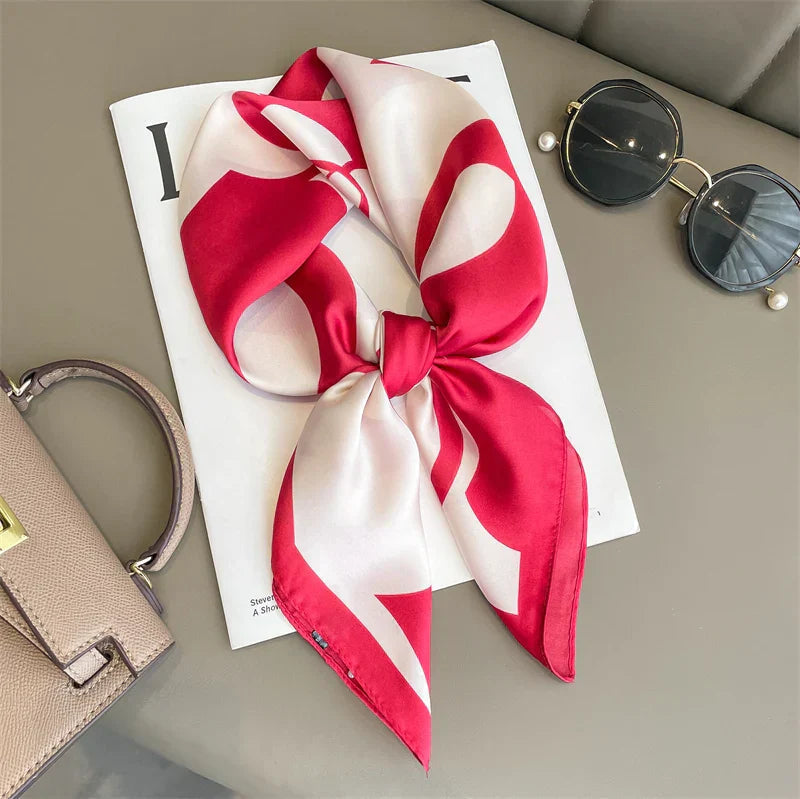 Hudson & Jurgen – Silk Charm Scarf | Plaid Pattern, Versatile Accessory