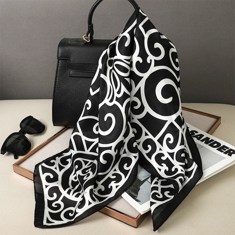 Hudson & Jurgen – Silk Charm Scarf | Plaid Pattern, Versatile Accessory