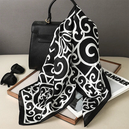 Hudson & Jurgen – Silk Charm Scarf | Plaid Pattern, Versatile Accessory
