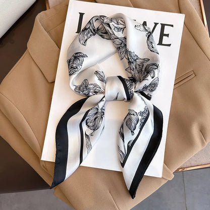 Hudson & Jurgen – Silk Charm Scarf | Plaid Pattern, Versatile Accessory