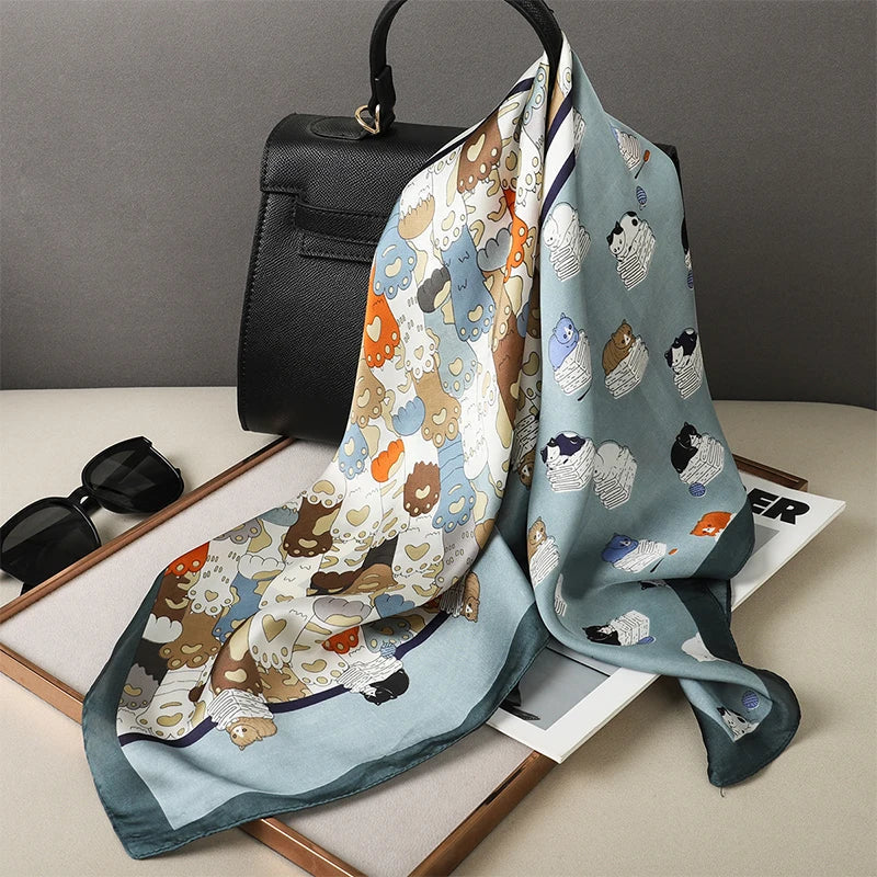Hudson & Jurgen – Silk Charm Scarf | Plaid Pattern, Versatile Accessory