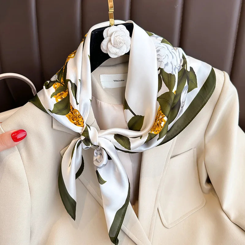 Hudson & Jurgen – Silk Charm Scarf | Plaid Pattern, Versatile Accessory