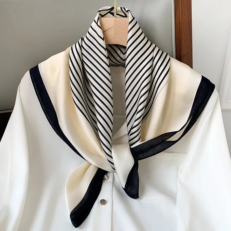 Hudson & Jurgen – Silk Charm Scarf | Plaid Pattern, Versatile Accessory