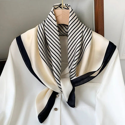 Hudson & Jurgen – Silk Charm Scarf | Plaid Pattern, Versatile Accessory
