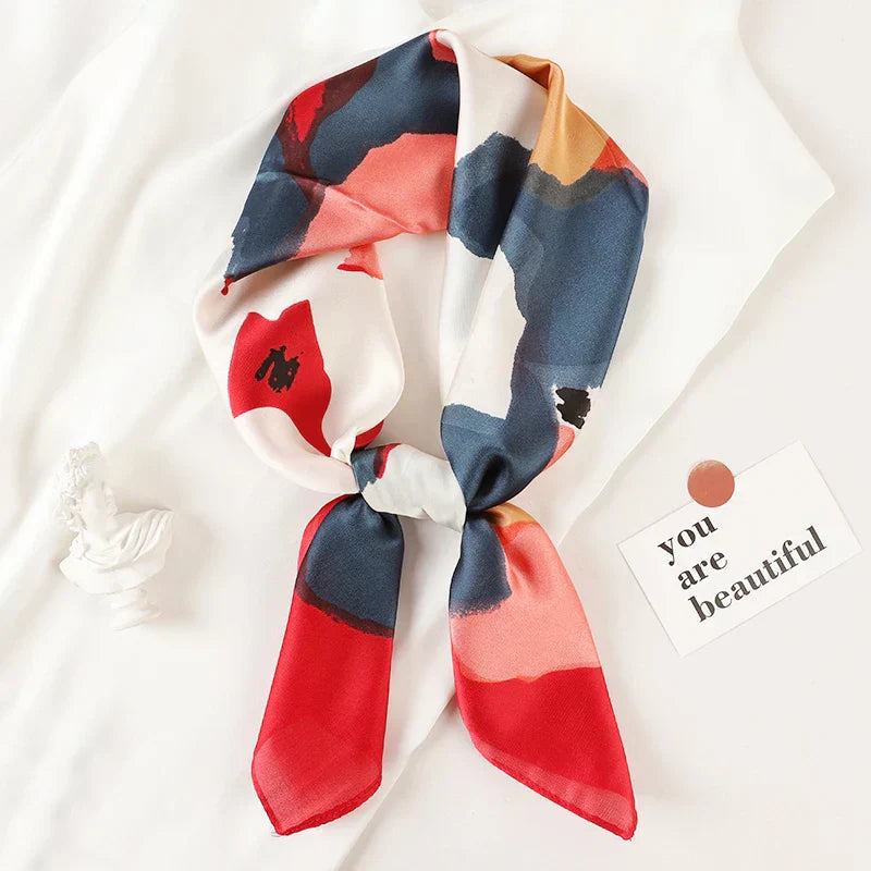 Hudson & Jurgen – Silk Charm Scarf | Plaid Pattern, Versatile Accessory
