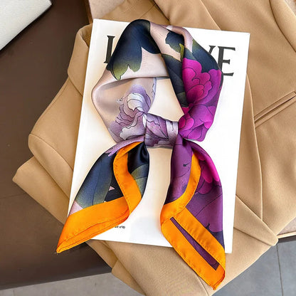 Hudson & Jurgen – Silk Charm Scarf | Plaid Pattern, Versatile Accessory
