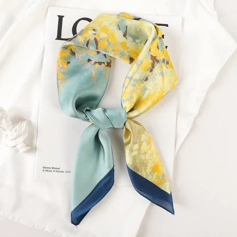 Hudson & Jurgen – Silk Charm Scarf | Plaid Pattern, Versatile Accessory