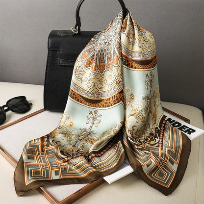 Hudson & Jurgen – Silk Charm Scarf | Plaid Pattern, Versatile Accessory