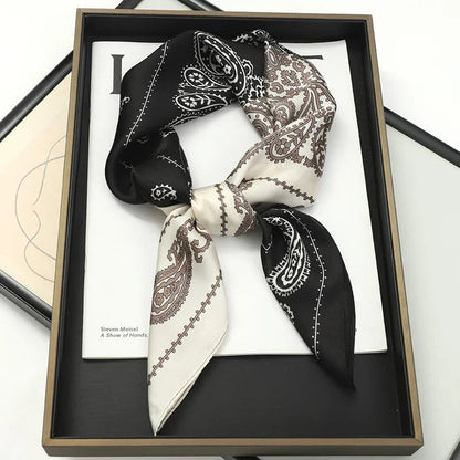 Hudson & Jurgen – Silk Charm Scarf | Plaid Pattern, Versatile Accessory