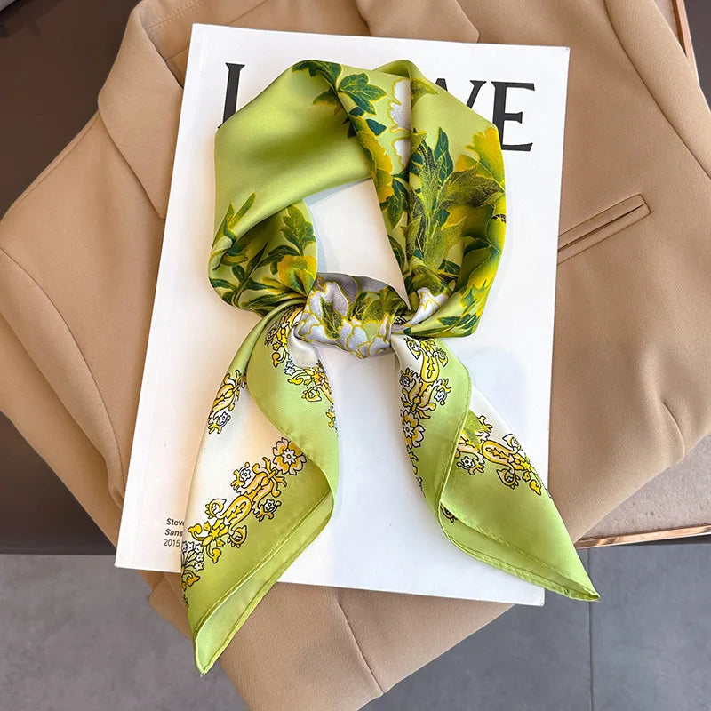 Hudson & Jurgen – Silk Charm Scarf | Plaid Pattern, Versatile Accessory