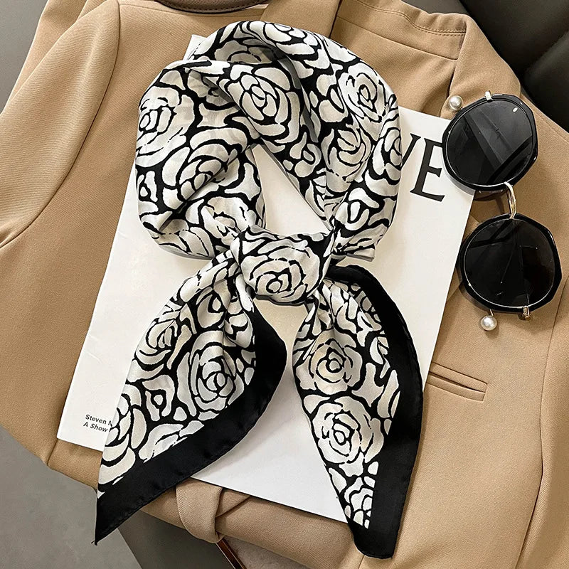 Hudson & Jurgen – Silk Charm Scarf | Plaid Pattern, Versatile Accessory
