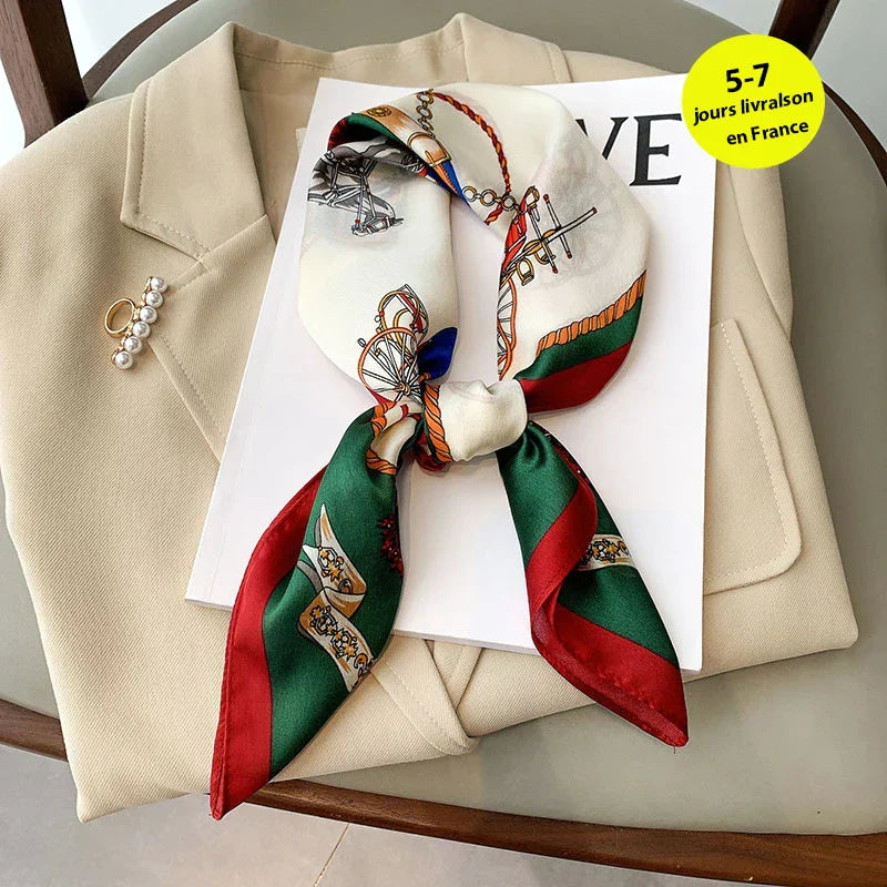 Hudson & Jurgen – Silk Charm Scarf | Plaid Pattern, Versatile Accessory