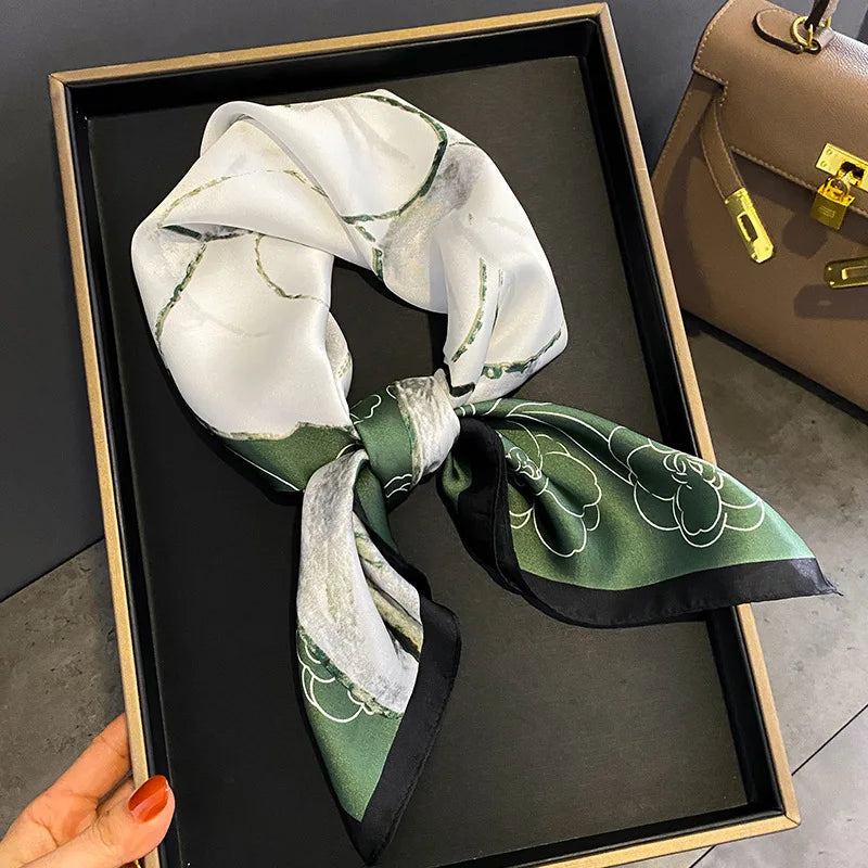 Hudson & Jurgen – Silk Charm Scarf | Plaid Pattern, Versatile Accessory