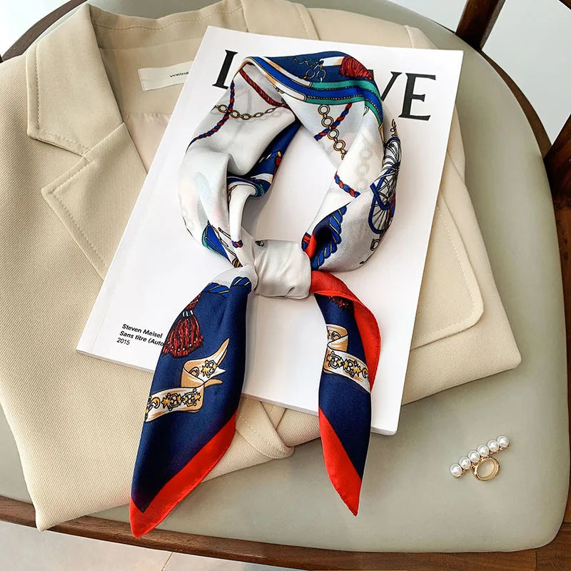 Hudson & Jurgen – Silk Charm Scarf | Plaid Pattern, Versatile Accessory