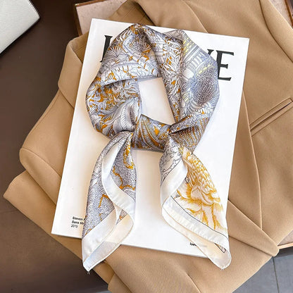 Hudson & Jurgen – Silk Charm Scarf | Plaid Pattern, Versatile Accessory