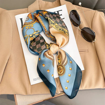 Hudson & Jurgen – Silk Charm Scarf | Plaid Pattern, Versatile Accessory