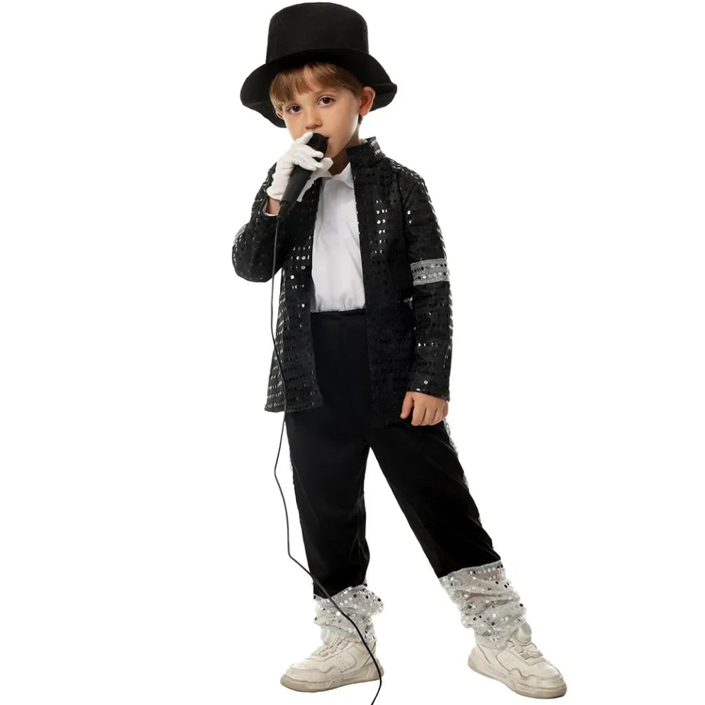 Ventayo – Star Performer | Kids Pop Star Dance Costume with Sparkling Design | Perfect for Halloween and Stage Events