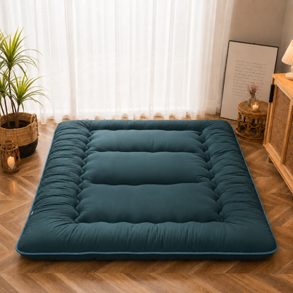Hudson & Jurgen – Japans vloerbed, 4 Inch dik futonmatras, opvouwbare tatami-slaapmat, oprolbaar vloerbed voor volwassenen en kinderen
