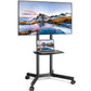 Rolling Tv Stand Mobile Cart With Shelf