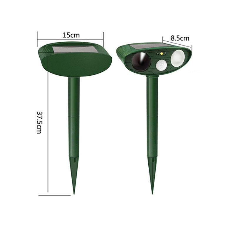 Hud & Jur | Ultrasonic Deer Repellent Solar Powered for Garden Protection