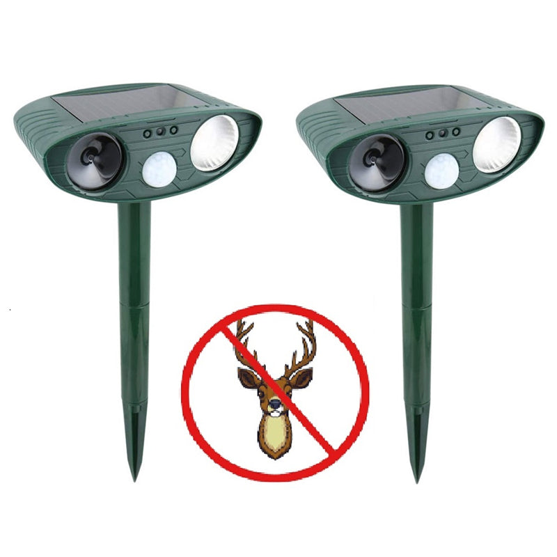 Hud & Jur | Ultrasonic Deer Repellent Solar Powered for Garden Protection