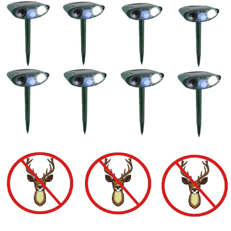 Hud & Jur | Ultrasonic Deer Repellent Solar Powered for Garden Protection