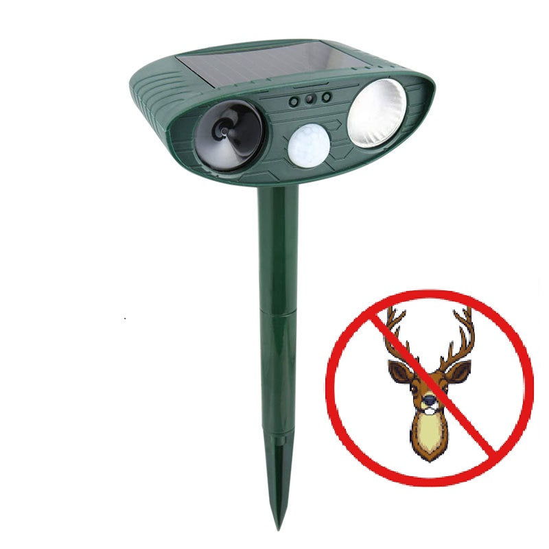 Hud & Jur | Ultrasonic Deer Repellent Solar Powered for Garden Protection