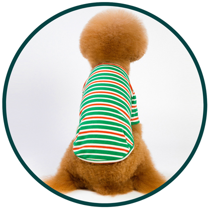 Stribet T-shirt til kæledyr