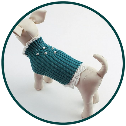 Knitted Rhinestone Lace Sweater